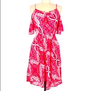 New York and Company off shoulder sleeveless pink spring dress, M